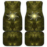 New Zealand Matariki Hiwaiterangi Car Mats Maori Moko Yellow Galaxy