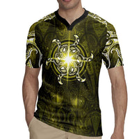 New Zealand Matariki Hiwaiterangi Rugby Jersey Maori Moko Yellow Galaxy