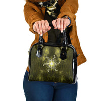 New Zealand Matariki Hiwaiterangi Shoulder Handbag Maori Moko Yellow Galaxy LT05 One Size Yellow - Polynesian Pride