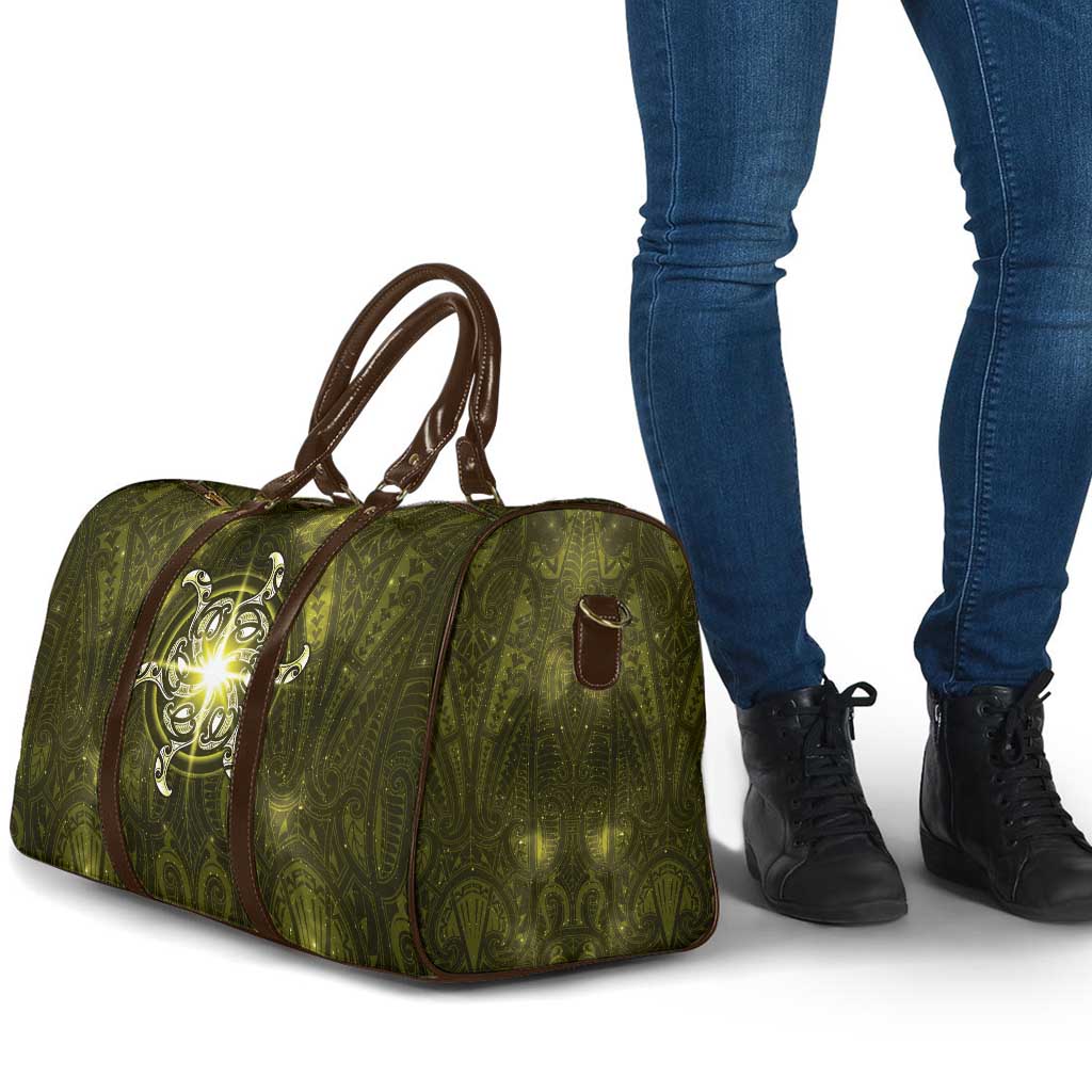 New Zealand Matariki Hiwaiterangi Travel Bag Maori Moko Yellow Galaxy LT05 - Polynesian Pride