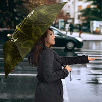 New Zealand Matariki Hiwaiterangi Umbrella Maori Moko Yellow Galaxy