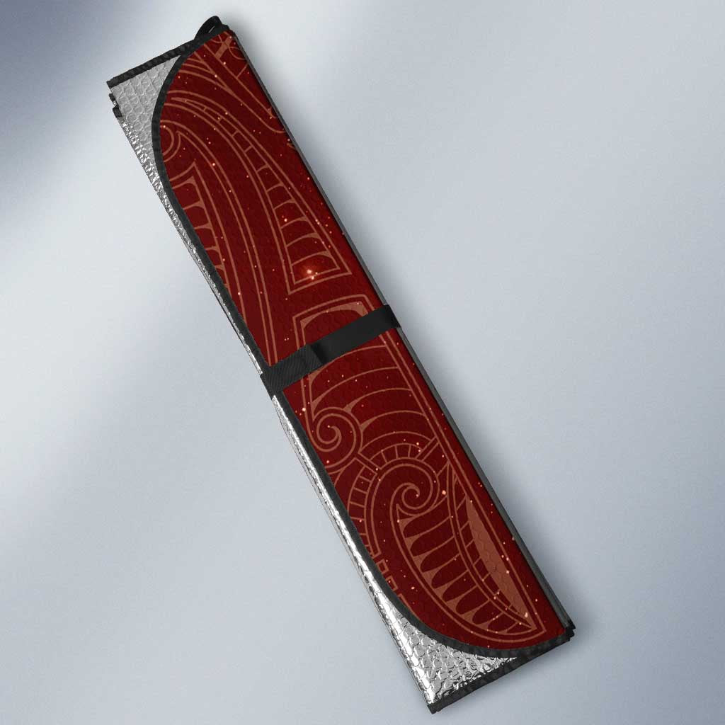 New Zealand Matariki Pohutukawa Auto Sun Shade Maori Moko Red Galaxy