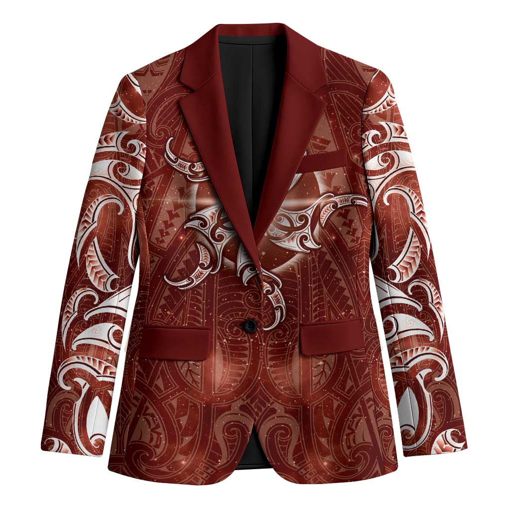 New Zealand Matariki Pohutukawa Blazer Maori Moko Red Galaxy