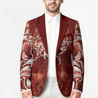 New Zealand Matariki Pohutukawa Blazer Maori Moko Red Galaxy