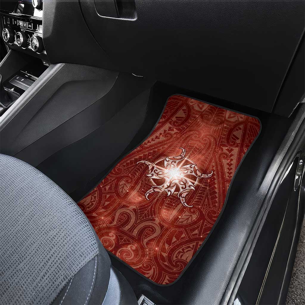 New Zealand Matariki Pohutukawa Car Mats Maori Moko Red Galaxy