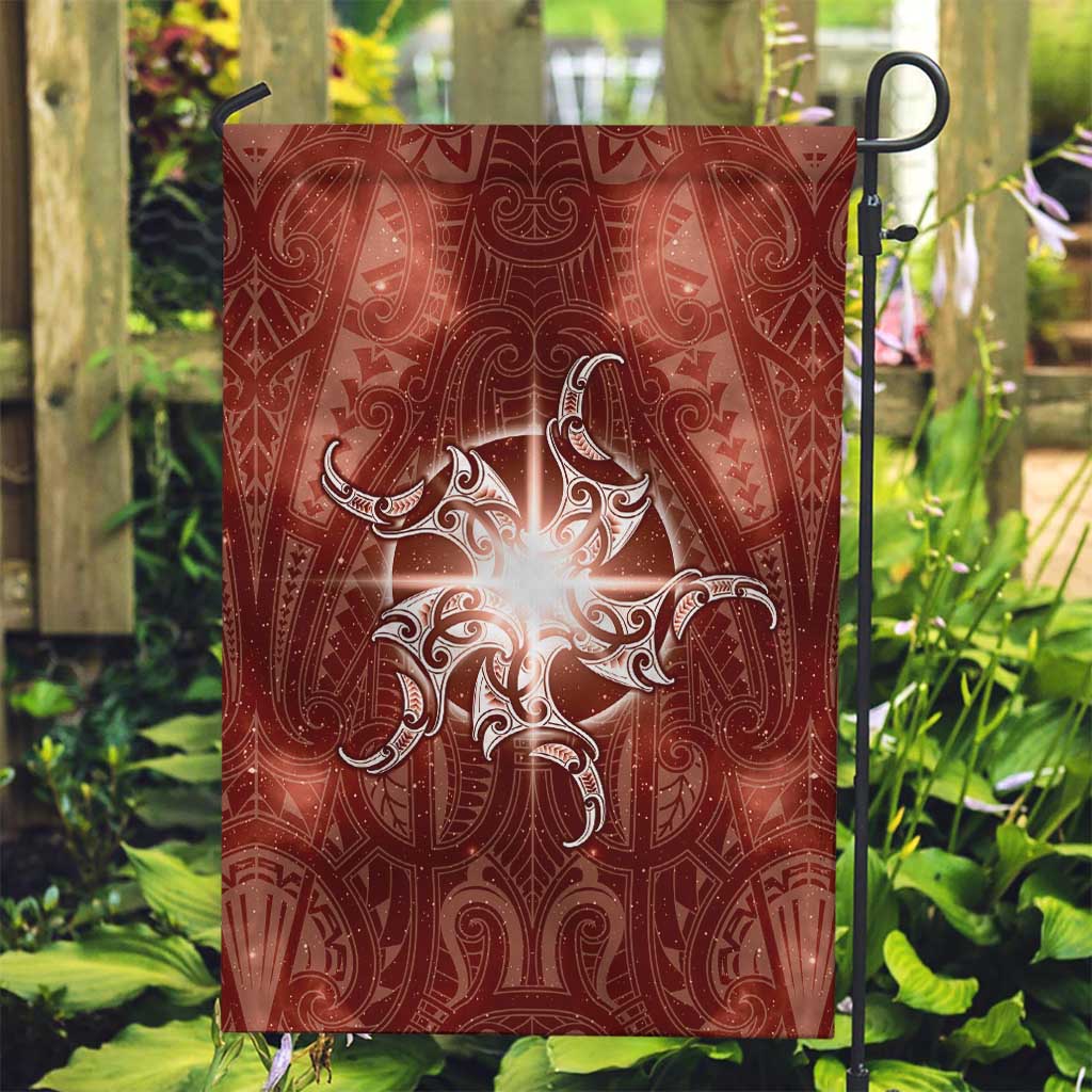 New Zealand Matariki Pohutukawa Garden Flag Maori Moko Red Galaxy