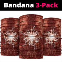 New Zealand Matariki Pohutukawa Neck Gaiter Maori Moko Red Galaxy