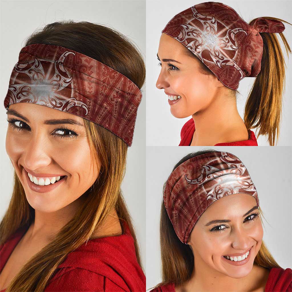 New Zealand Matariki Pohutukawa Neck Gaiter Maori Moko Red Galaxy