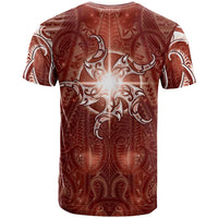 New Zealand Matariki Pohutukawa T Shirt Maori Moko Red Galaxy