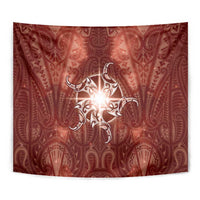 New Zealand Matariki Pohutukawa Tapestry Maori Moko Red Galaxy