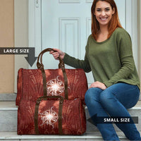 New Zealand Matariki Pohutukawa Travel Bag Maori Moko Red Galaxy