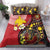 Papua New Guinea And Australia Aboriginal Bedding Set Bird Of Paradise And Kangaroo Together