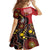 Papua New Guinea And Australia Aboriginal Family Matching Tank Maxi Dress and Hawaiian Shirt Bird Of Paradise And Kangaroo Together