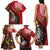 Papua New Guinea And Australia Aboriginal Family Matching Tank Maxi Dress and Hawaiian Shirt Bird Of Paradise And Kangaroo Together