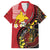 Papua New Guinea And Australia Aboriginal Family Matching Tank Maxi Dress and Hawaiian Shirt Bird Of Paradise And Kangaroo Together