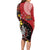 Papua New Guinea And Australia Aboriginal Long Sleeve Bodycon Dress Bird Of Paradise And Kangaroo Together