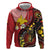 Papua New Guinea And Australia Aboriginal Zip Hoodie Bird Of Paradise And Kangaroo Together