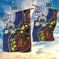 Samoa And Australia Together Garden Flag Aboriginal Mix Polynesian