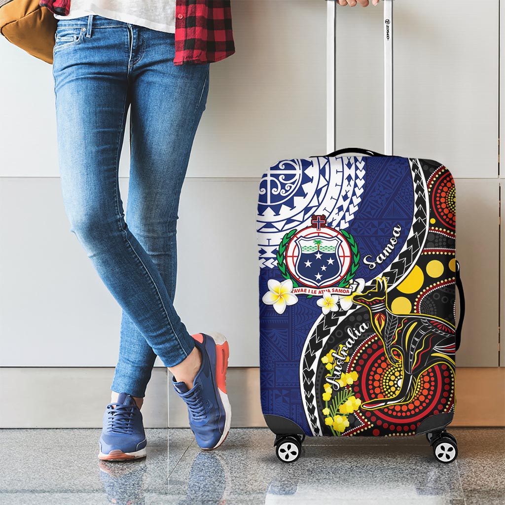 Samoa And Australia Together Luggage Cover Aboriginal Mix Polynesian LT05 - Polynesian Pride