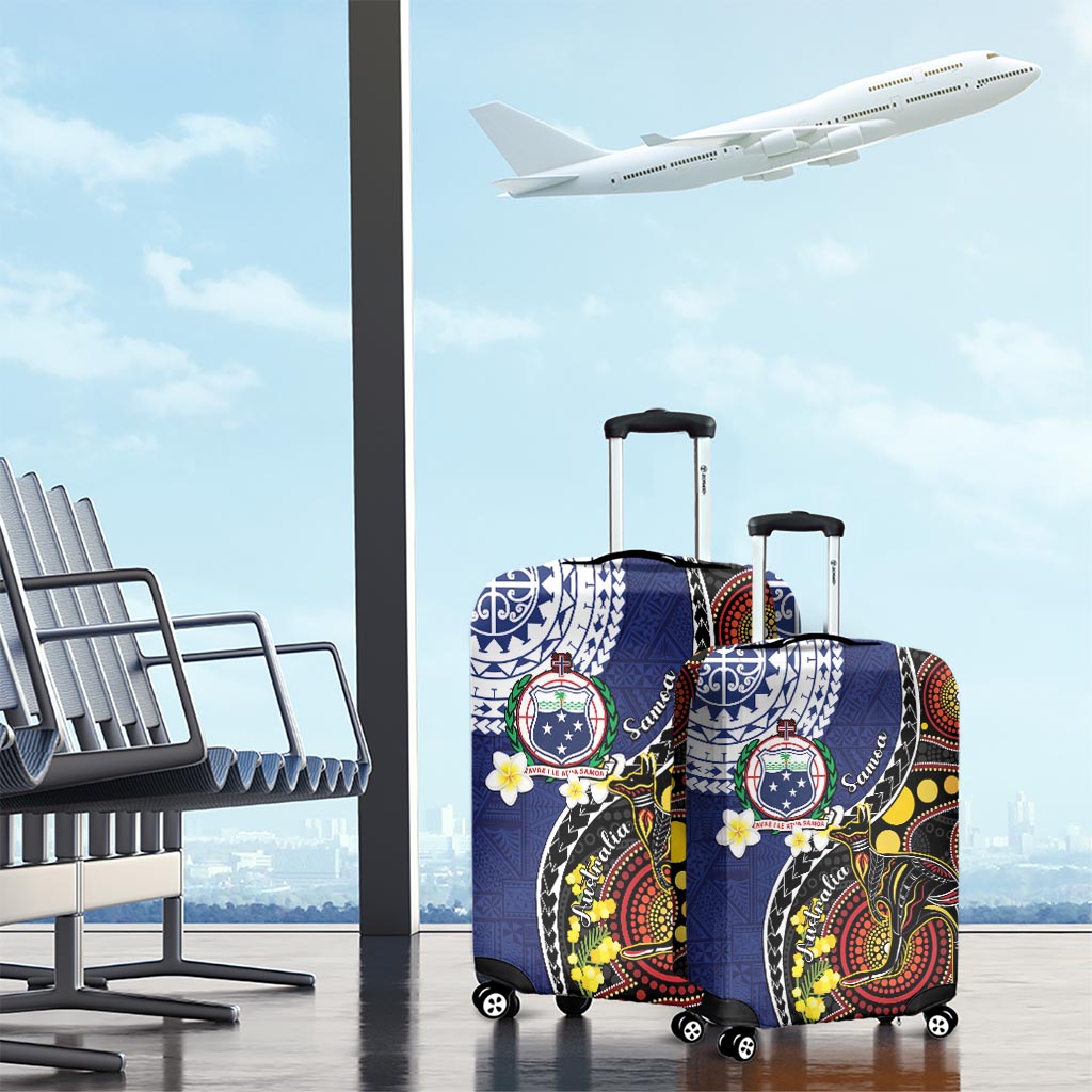 Samoa And Australia Together Luggage Cover Aboriginal Mix Polynesian LT05 - Polynesian Pride