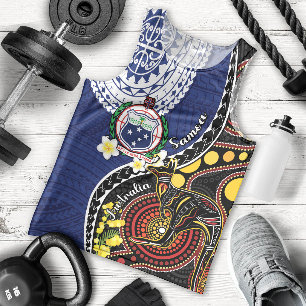 Samoa And Australia Together Men Tank Top Aboriginal Mix Polynesian