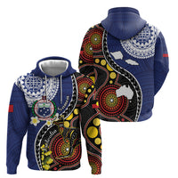 Samoa And Australia Together Zip Hoodie Aboriginal Mix Polynesian LT05 - Polynesian Pride