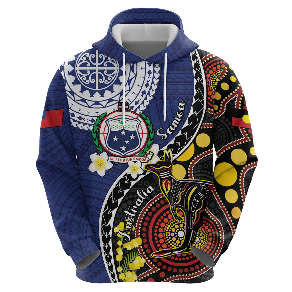 Samoa And Australia Together Zip Hoodie Aboriginal Mix Polynesian LT05 - Polynesian Pride