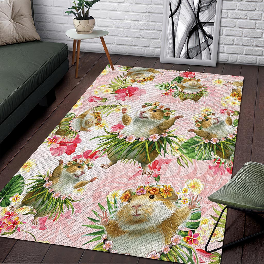 Hawaii Guinea Hula Pig Area Rug Funny Tropical Style