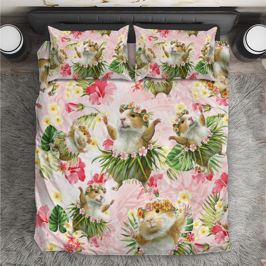 Hawaii Guinea Hula Pig Bedding Set Funny Tropical Style