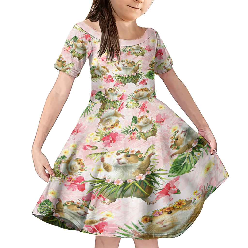 Hawaii Guinea Hula Pig Family Matching Summer Maxi Dress and Hawaiian Shirt Funny Tropical Style