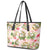 Hawaii Guinea Hula Pig Leather Tote Bag Funny Tropical Style