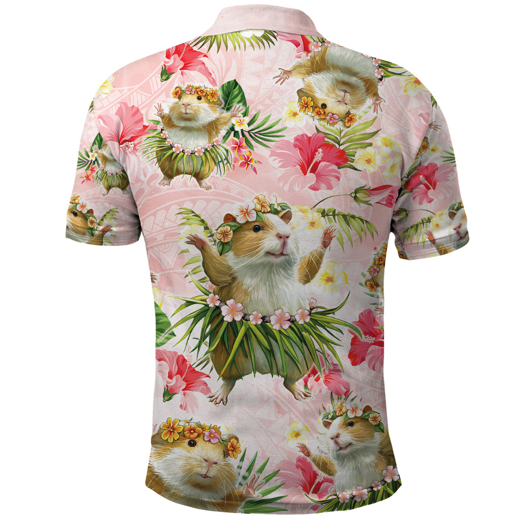 Hawaii Guinea Hula Pig Polo Shirt Funny Tropical Style