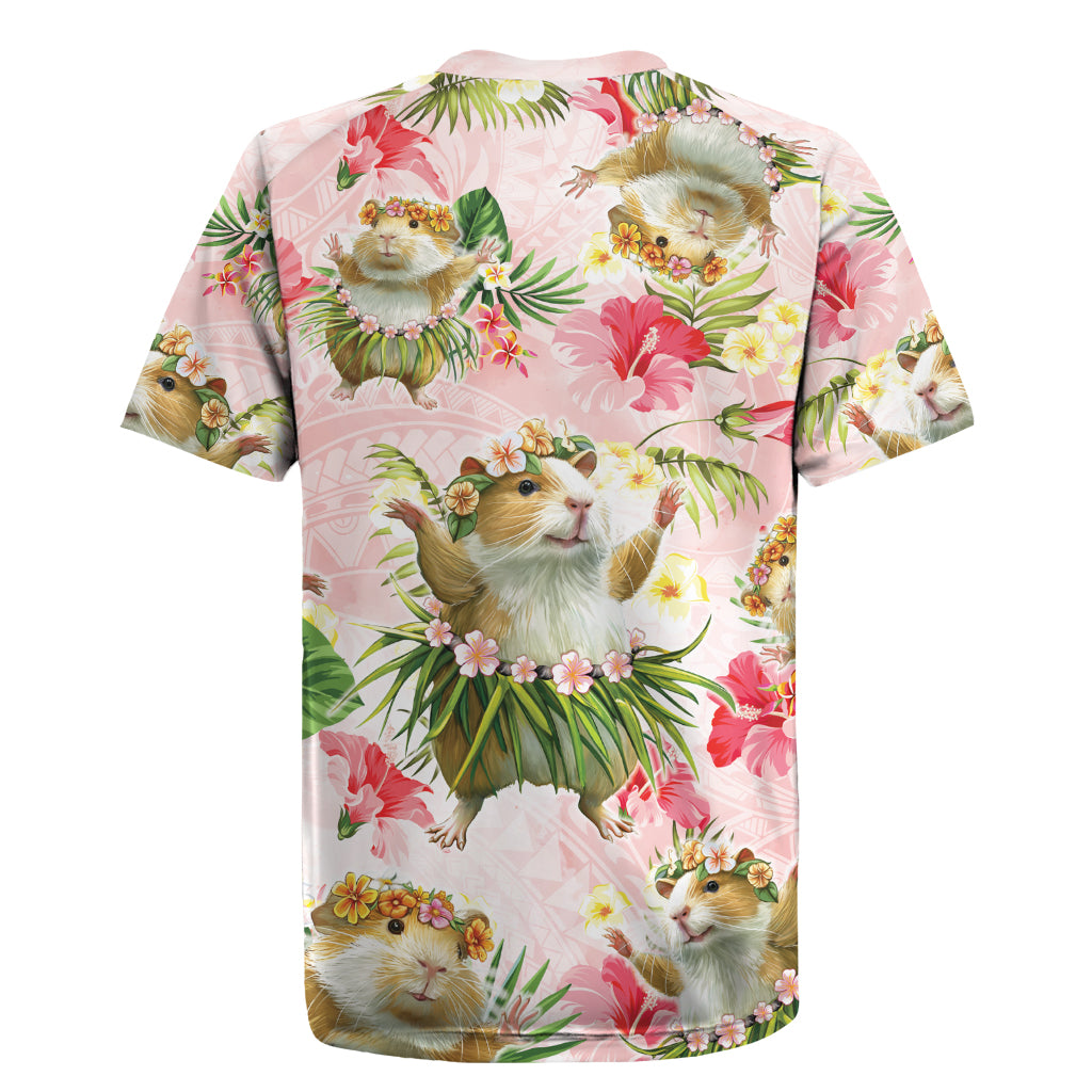Hawaii Guinea Hula Pig Rugby Jersey Funny Tropical Style LT05 - Polynesian Pride