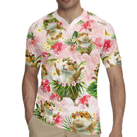 Hawaii Guinea Hula Pig Rugby Jersey Funny Tropical Style LT05 - Polynesian Pride