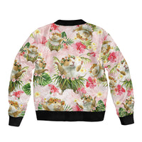 Hawaii Guinea Hula Pig Sleeve Zip Bomber Jacket Funny Tropical Style LT05 - Polynesian Pride