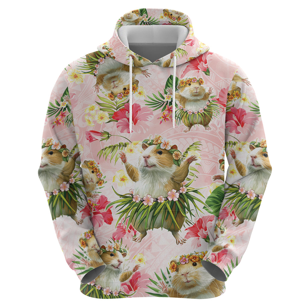 Hawaii Guinea Hula Pig Zip Hoodie Funny Tropical Style