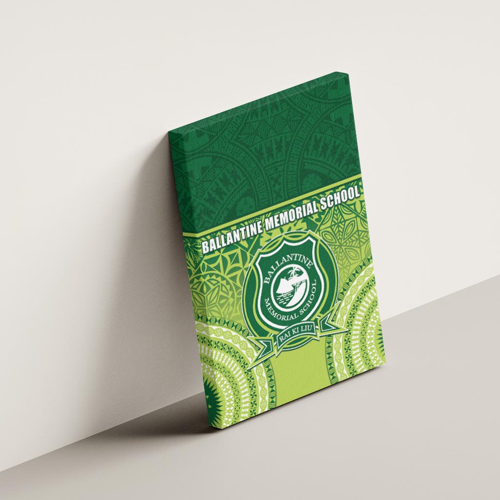 Ballantine Memorial School Canvas Wall Art With Fijian Tapa Pattern