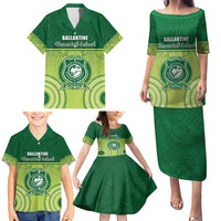 Personalised Ballantine Memorial School Family Matching Puletasi and Hawaiian Shirt With Fijian Tapa Pattern LT05 - Polynesian Pride