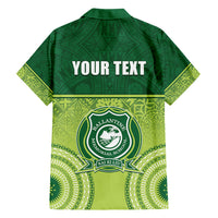 Personalised Ballantine Memorial School Family Matching Tank Maxi Dress and Hawaiian Shirt With Fijian Tapa Pattern