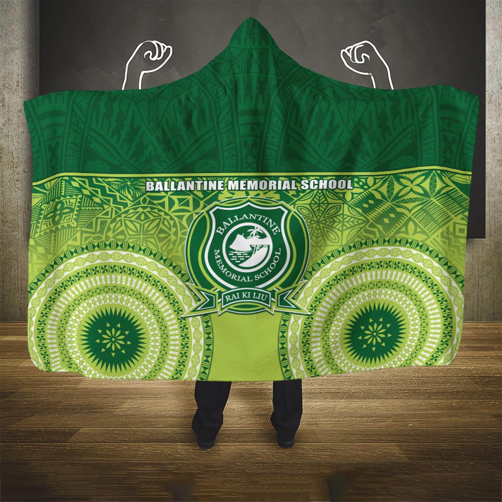 Ballantine Memorial School Hooded Blanket With Fijian Tapa Pattern