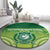 Ballantine Memorial School Round Carpet With Fijian Tapa Pattern