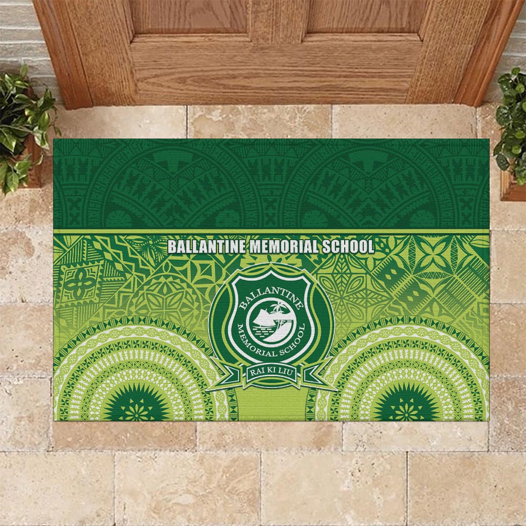 Ballantine Memorial School Rubber Doormat With Fijian Tapa Pattern