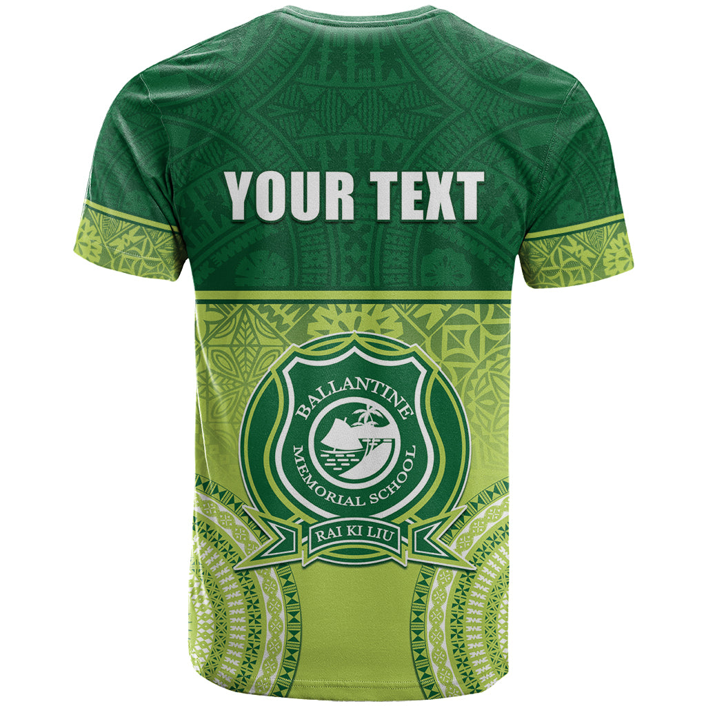 Personalised Ballantine Memorial School T Shirt With Fijian Tapa Pattern LT05 - Polynesian Pride