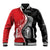 New Zealand Aotearoa Baseball Jacket Kiwi Fern Maori Pattern Red Version