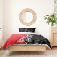 New Zealand Aotearoa Bedding Set Kiwi Fern Maori Pattern Red Version