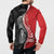 New Zealand Aotearoa Button Sweatshirt Kiwi Fern Maori Pattern Red Version