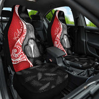 New Zealand Aotearoa Car Seat Cover Kiwi Fern Maori Pattern Red Version