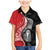 New Zealand Aotearoa Family Matching Mermaid Dress and Hawaiian Shirt Kiwi Fern Maori Pattern Red Version