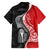 New Zealand Aotearoa Family Matching Tank Maxi Dress and Hawaiian Shirt Kiwi Fern Maori Pattern Red Version