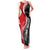 New Zealand Aotearoa Family Matching Tank Maxi Dress and Hawaiian Shirt Kiwi Fern Maori Pattern Red Version